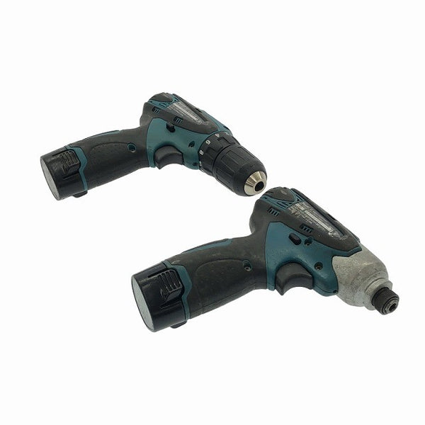 ☆中古品 2点セット☆makita マキタ 10.8V インパクトドライバ TD090D ドライバドリル DF330D バッテリー2個(10.8V 1.3Ah) 充電器付 - 3