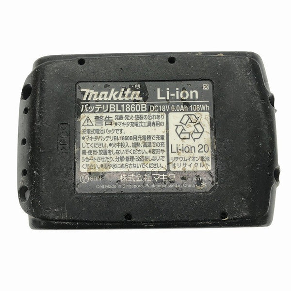 ☆中古品☆makita マキタ 18V 6.0Ah 純正 リチウムイオンバッテリー BL1860B 残量表示付 リチウムイオン - 10