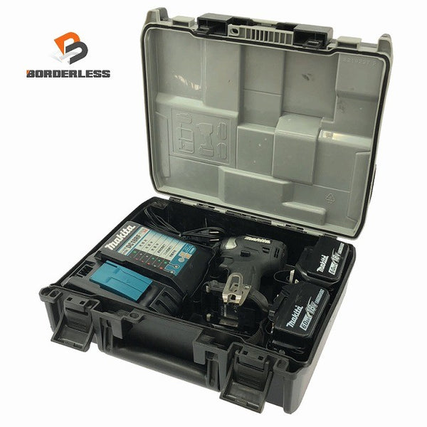 ☆中古品☆makita マキタ 18V 充電式インパクトドライバ TD173DRGXB 黒/ブラック バッテリー2個(18V 6.0Ah)充電器 ケース付133783 - 1