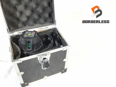 ☆中古品☆RunChuan 5ライン グリーンレーザー墨出し器 RC-885G バッテリ1個 充電ケーブル ケース付 レーザー墨出し機 - 0