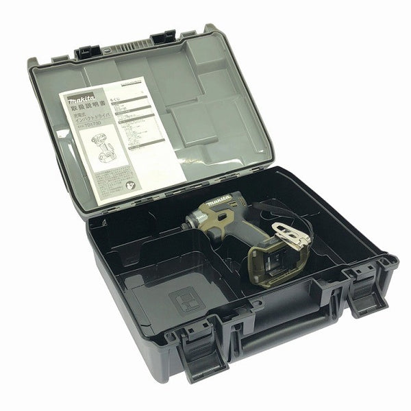 ☆未使用品☆ makita マキタ 18V 充電式インパクトドライバ TD173DZK オリーブ 本体+説明書+ケース117686 - 2