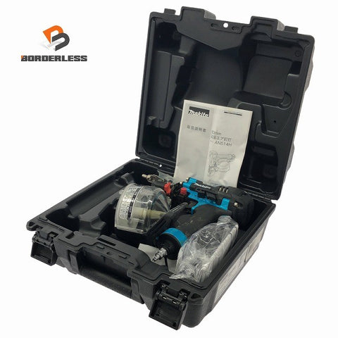 ☆比較的綺麗☆makita マキタ 50mm 高圧 エア釘打機 AN514HM ケース付 エア釘打ち機 ロール釘打機 コイルネイラ135784
