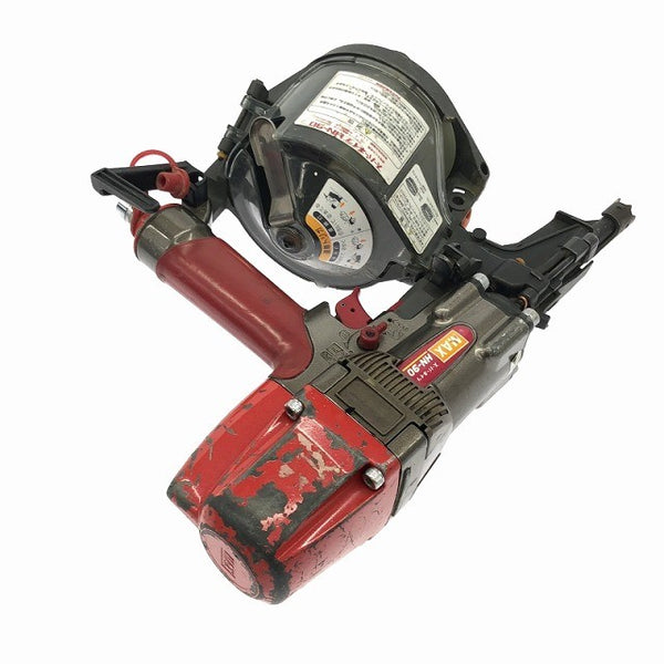☆中古品☆MAX マックス 高圧 90mm スーパーネイラ HN-90 本体のみ エア釘打ち機 コイルネイラ ロール釘打機 エアーツール - 4
