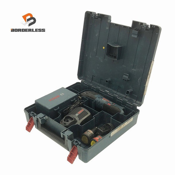 ☆中古品☆BOSCH ボッシュ 10.8V バッテリーマルチツール GMF10.8V-LI バッテリー3個(2.0Ah×1 1.3Ah×2)充電器付き119052 - 1