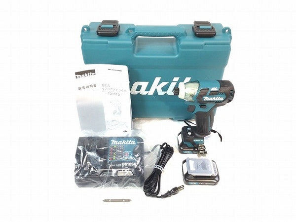 ☆未使用品☆ makita マキタ 10.8V 充電式インパクトドライバ TD111DSHX バッテリー2個(10.8V 1.5Ah) 充電器 ケース付き コードレス - 3