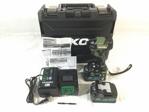 ☆未使用品☆ HIKOKI ハイコーキ 36V コードレスインパクトドライバー WH36DD(2XHGSZ)フォレストグリーン フルセット128833 - 3