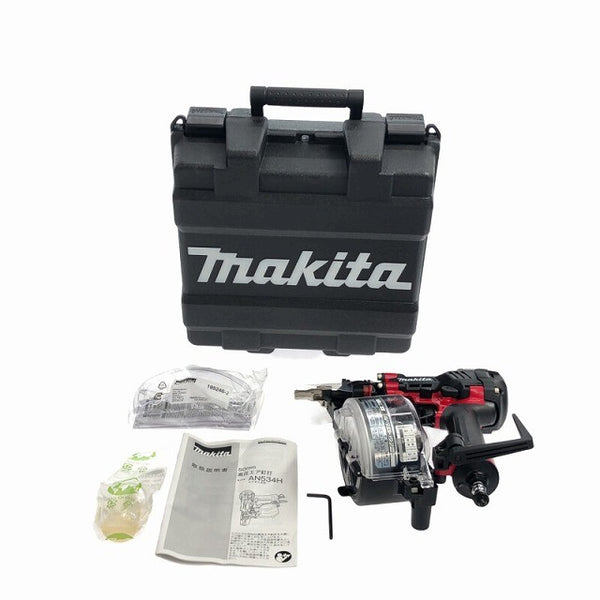 ☆未使用品☆ makita マキタ 50mm 高圧エア釘打ち機 AN534H 赤/レッド 本体+パーツ+ケース ロール釘打ち/クギ打 コイルネイラ119909 - 3
