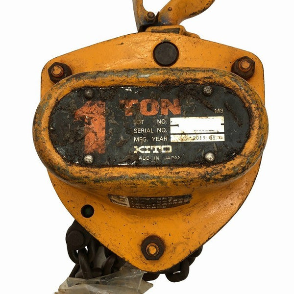 ☆中古品2個セット☆KITO キトー チェーンブロック M3形 CB010 荷重1.0ton/1ton 揚程2.5m 手動式 チェンブロック 吊り具 荷揚げ機136345 - 4