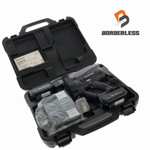 ☆未使用品☆ Panasonic パナソニック 14.4V/18V 充電式全ネジカッター EZ45A9LJ2G-B バッテリー2個(18V 5.0AH) 充電器 ケース付き118588 - 0