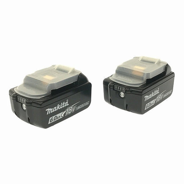 ☆未使用品 2個セット☆makita マキタ 18V 6.0Ah 純正リチウムイオンバッテリー BL1860B 急速 残量 蓄電 LITHIUM-ION 雪/飛行機 116103116103 - 4