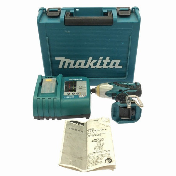 ☆中古品☆makita マキタ 14.4V 充電式ソフトインパクトドライバー TS130D 充電器(DC18RB) ケース付 コードレス バッテリー式120802 - 3