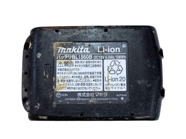 ☆中古品☆ makita マキタ 18V 6.0Ah 純正 リチウムイオンバッテリー BL1860B 急速充電対応 雪マーク132802 - 7