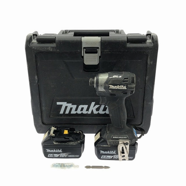 ☆中古品☆makita マキタ 18V 充電式インパクトドライバー TD173D バッテリー2個(18V 6.0Ah)付き ※充電回数14回と40回 締付け - 3