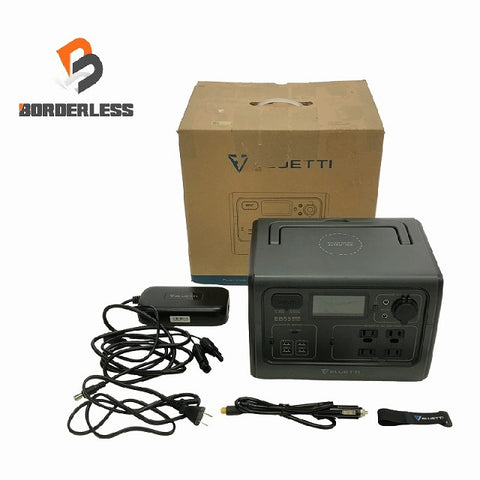 ☆美品☆BLUETTI ブルーティー ポータブル電源 EB55 黒/ブラック 付属品付 537Wh 22.4V DC24Ah モバイルバッテリー アウトドア110374