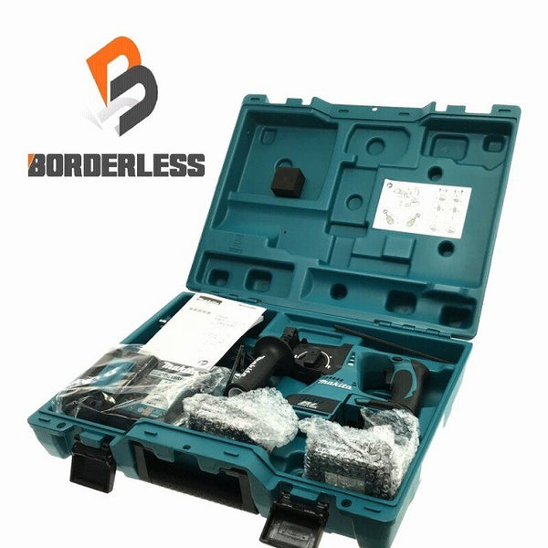 ☆未使用品☆makita マキタ 18V 24mm 充電式ハンマドリル HR244DRGX 青 バッテリ2個(6.0Ah) 充電器 ケース付 ハンマードリル137732 - 1