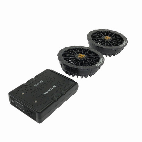 ☆未使用品セット☆BURTLE バートル 30V エアークラフト専用バッテリー AC10 黒 ファンユニット AC10-2 アーバンブラック126157 - 0