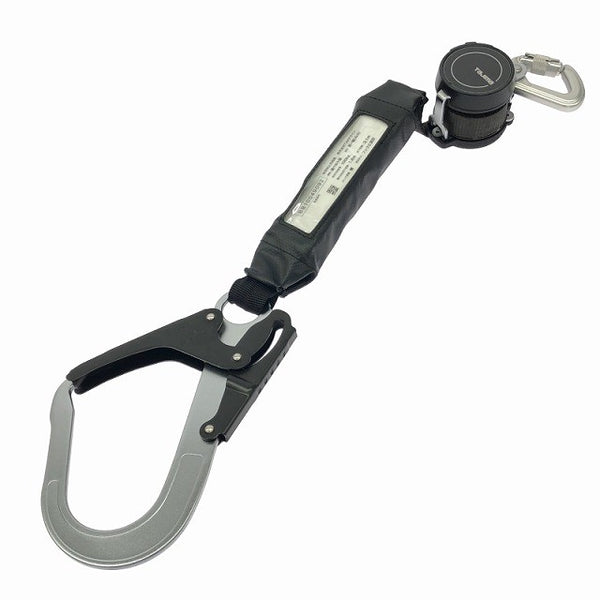 ☆未使用品☆TAJIMA タジマ 胴ベルト型 ランヤード+胴ベルトセット B1SMKR-L4BK Mサイズ 着脱カラビナ 超小型リール130114 - 2