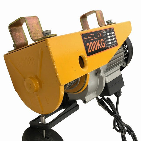 ☆中古美品☆HELIX ヘリックス 100V 50Hz 電動ウインチ PA200 リモコン付 荷重200kg 電動ホイスト 電動ウィンチ 家庭用135339 - 0