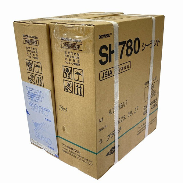 ☆未使用品2ケースセット☆ダウ・東レ株式会社 シーラント ブラック SH780  330ml×10本入×2ケースセット コーキング材 内装130896 - 2