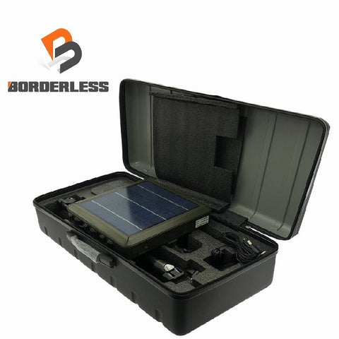 ☆未使用品☆SHINDAIWA 新ダイワ LEDハイブリッド投光器 HTL305LF-M 本体+パーツ+三脚+専用ケース フルセット ソーラー式照明105926