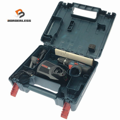 ☆中古美品☆ BOSCH ボッシュ 10.8V バッテリー振動ドライバードリル GSB10.8-2-LI 本体+バッテリー2個(1.3Ah)充電器+ケース 116834