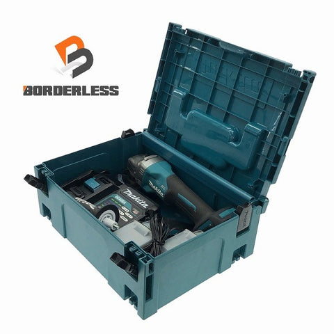 ☆中古品☆makita マキタ 40Vmax 100mm 充電式ディスクグラインダ GA009GRDX 青/ブルー 本体+バッテリー2個(4.0Ah)充電器+ケース114833