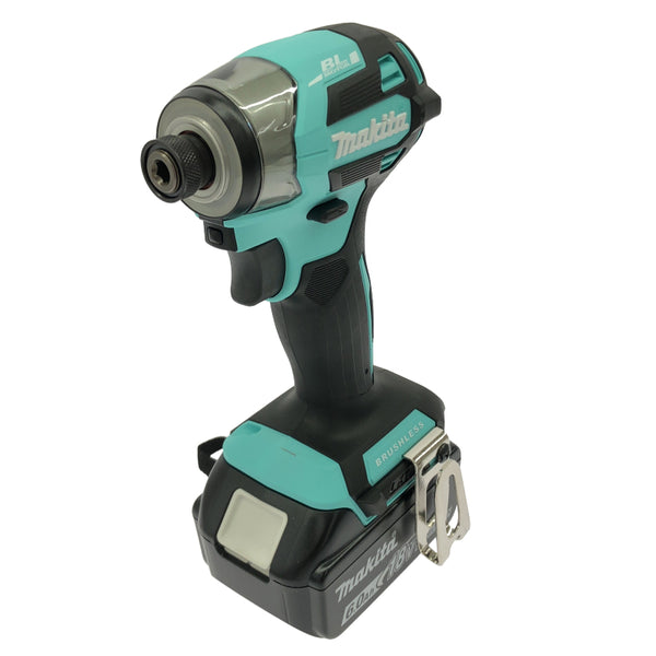 ☆未使用 限定色☆makita マキタ 18V 充電式インパクトドライバー TD173DGXTB ターコイズブルー バッテリ2個(6.0Ah) 充電器 ケース135180 - 4