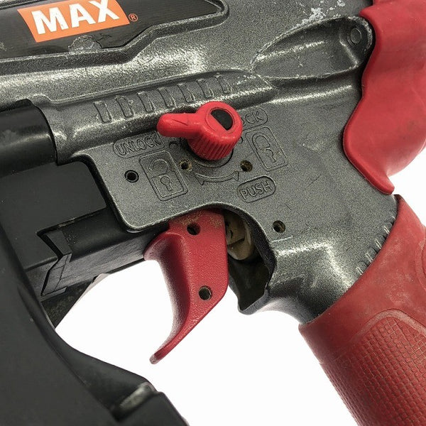 ☆中古品☆ MAX マックス 41mm 高圧 ターボドライバ HV-R41G3 赤/レッド 本体のみ 建築 内装 リフォーム 鉄丸 釘/クギ 116116 - 8