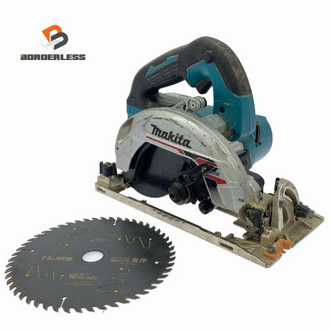 ☆比較的綺麗です☆makita マキタ 18V 165mm 充電式マルノコ HS631D 青/ブルー 本体のみ 電動工具 切断機127967