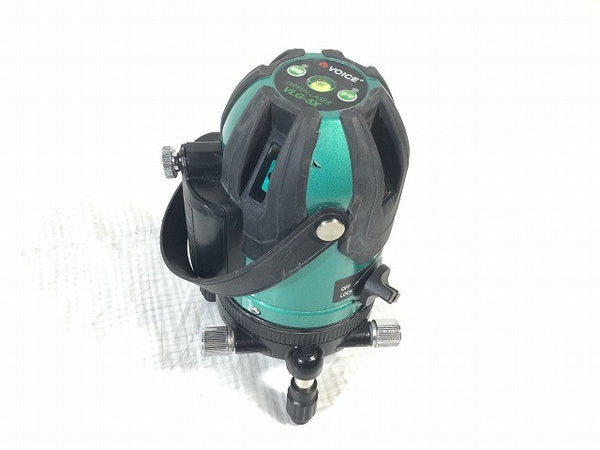 ☆中古品☆ VOICE ヴォイス 5ライン グリーンレーザー 墨出し器 VLG-5X ゴーグル 充電器 ケース付 矩十字 横 測定器 光学測定器120309 - 7