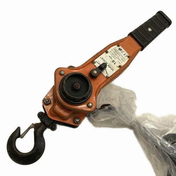 ☆中古品2個セット☆ LEVER BLOCK レバーブロック 1t/トン/ton チェーンブロック 荷締機 吊り上げ 牽引135851 - 6