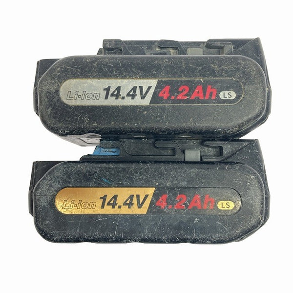 ☆中古品3点☆Panasonic パナソニック 14.4V 4.2Ah 純正 リチウムイオン電池パック EZ9L45 ×2台 充電器 EZ0L81付き バッテリー122395 - 8