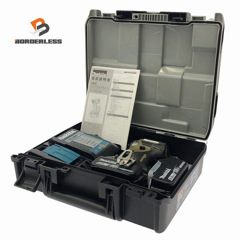 ☆未使用品 ケース不良☆makita マキタ 18V 充電式インパクトドライバ TD173DRGXO オリーブ バッテリー2個(18V 6.0Ah)充電器135483