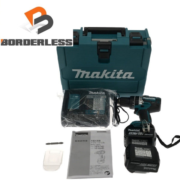 ☆未使用品☆makita マキタ 18V 充電式震動ドライバドリル HP484DRGX バッテリ2個(6.0Ah) 充電器 ケース付 振動ドライバドリル133602 - 1