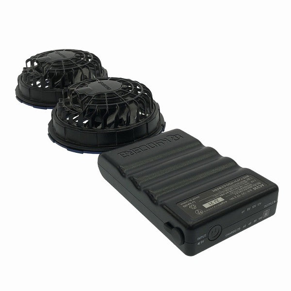 ☆中古品☆BURTLE バートル 12V エアークラフト専用バッテリー AC230 黒 ファンユニット付 空調作業服用 京セラ118037 - 3