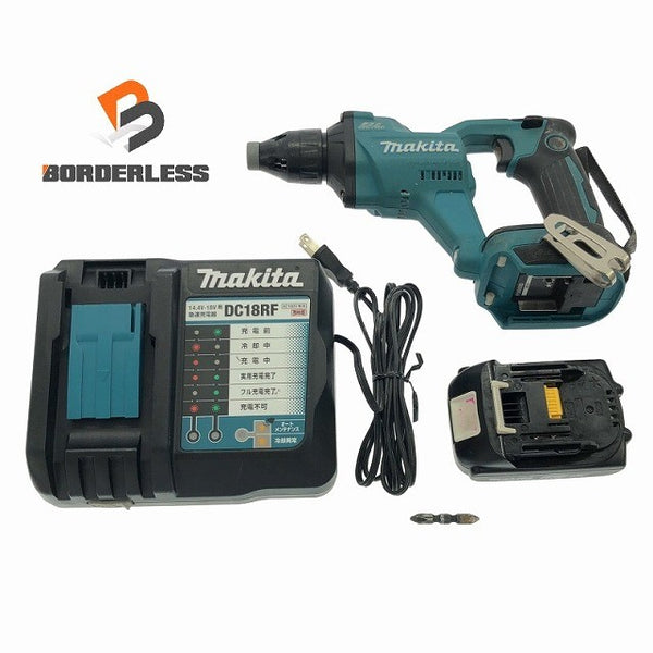 ☆中古品☆makita マキタ 18V 充電式スクリュードライバー FS600D バッテリ1個(18V 2.0Ah)充電器付 コードレス ボード用137112 - 1