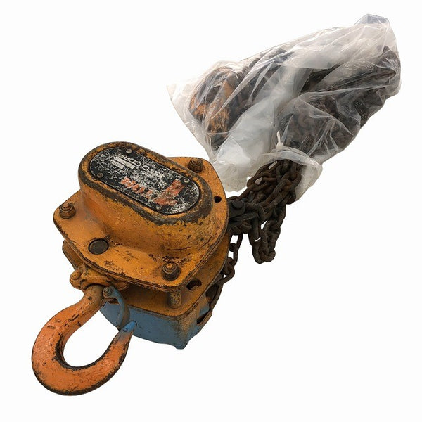 ☆中古品☆KITO キトーマイティ M3形 CB010 荷重1t/1トン 揚程2.5m チェーンブロック ホイスト 荷揚げ 吊り上げ 手動式 117866131862 - 2