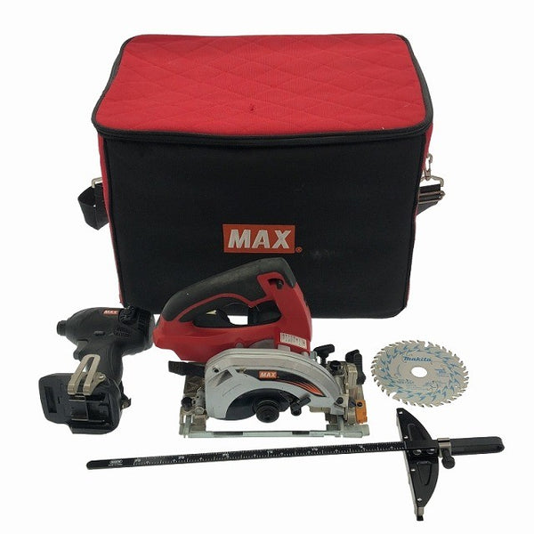 ☆中古品☆MAX マックス 14.4V 充電式丸のこ PJ-CS51 インパクトドライバー PJ-ID144 収納ケース付き 電動工具 DIY 日曜大工 - 3