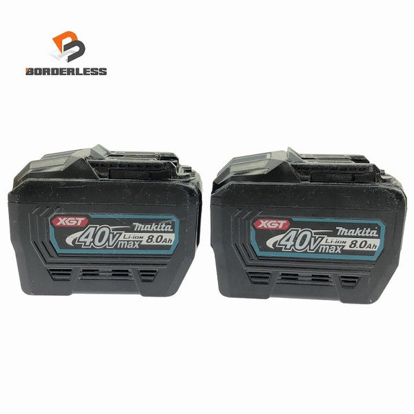 ☆中古品 2個セット☆makita マキタ 40Vmax 8.0Ah 純正 リチウムイオンバッテリー BL4080F 大容量 高出力 リチウムイオン電池131119 - 1