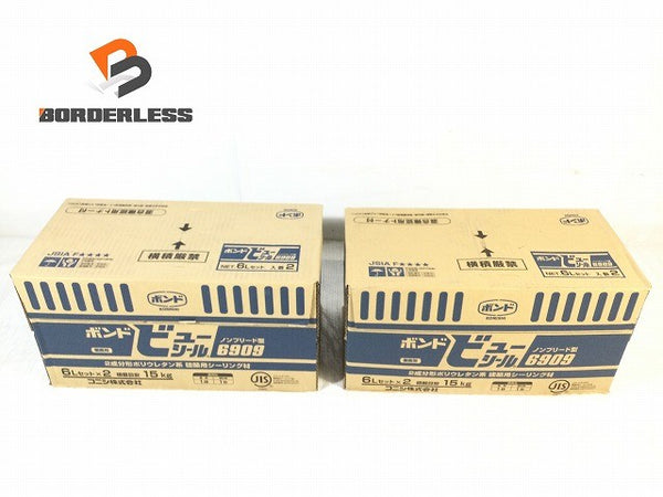 ☆未使用4缶☆KONISHI コニシ ボンド ビューシール 6909 NB/ノンブリード 2成分形ポリウレタン系 6Lセット 2缶入×2箱 シーリング材113081 - 1
