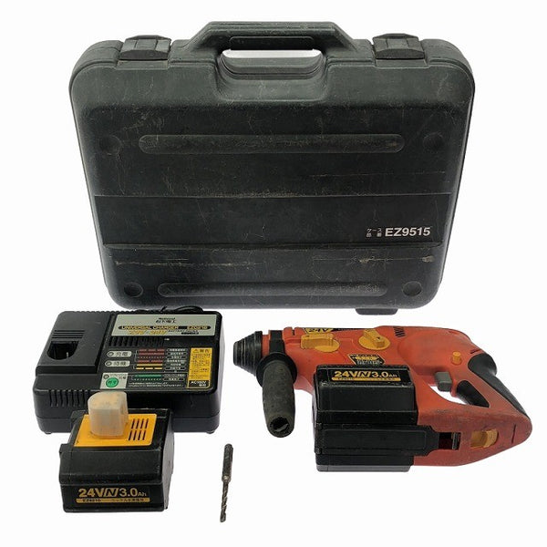 ☆中古品☆National ナショナル 24V ハンマードリル EZ6813 バッテリー2個(24V 3.0Ah)充電器 穴あけ 現パナソニック121475 - 3
