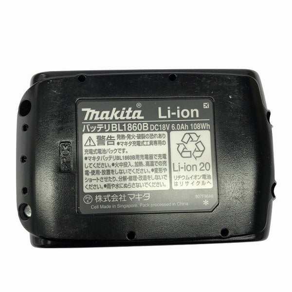 ☆極美品☆makita マキタ 18V 6.0Ah 純正リチウムイオンバッテリー BL1860B LITHIUM-ION 雪/飛行機マーク124109 - 10