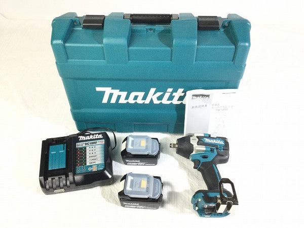 ☆未使用品☆makita マキタ 18V 充電式インパクトレンチ TW700DRGX バッテリー2個(18V 6.0Ah) 充電器 ケース付 コードレス135618 - 3