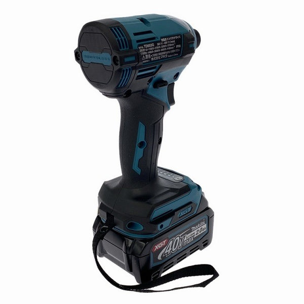 ☆未使用品☆makita マキタ 40Vmax 充電式インパクトドライバー TD003GRAX 青/ブルー バッテリー2個(2.0Ah) 充電器 ケース付129497 - 6