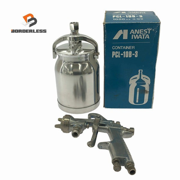 ☆美品セット☆ANEST IWATA アネスト岩田 吸上式コンテナ 1000ml PCL-10B-3 大形スプレーガン WIDER2 ハンドスプレーガン132595 - 1