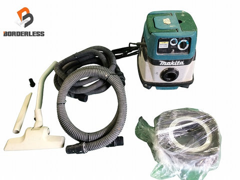 ☆中古品☆makita マキタ 100V 乾式専用集じん機 484 本体+ホース 2本+ノズル付 業務用 掃除機 集塵110759