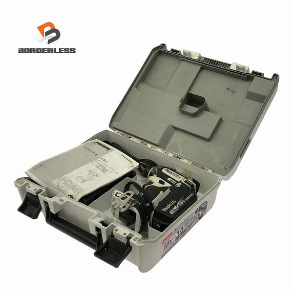 ☆中古品☆makita マキタ 18V 充電式インパクトドライバー TD149D 白/ホワイト バッテリ1個(18V3.0Ah) 充電器 ケース付 コードレス123072 - 1
