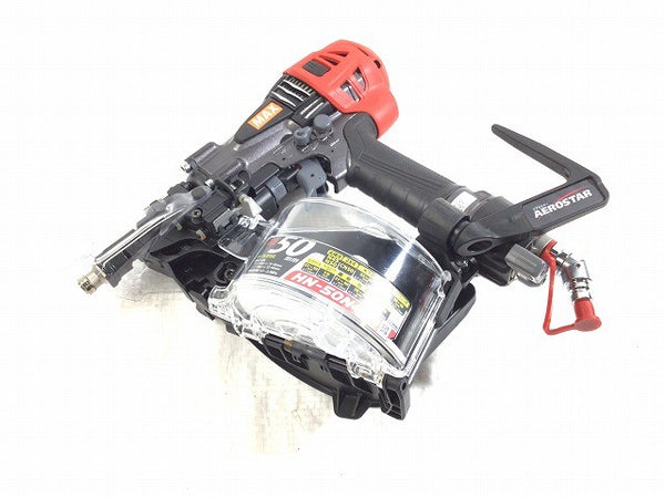 ☆未使用品☆MAX マックス 50mm 高圧コイルネイラ HN-50N4(D)-G クールグレー ケース付 エアー ロール 釘打機 釘打ち機122007 - 5
