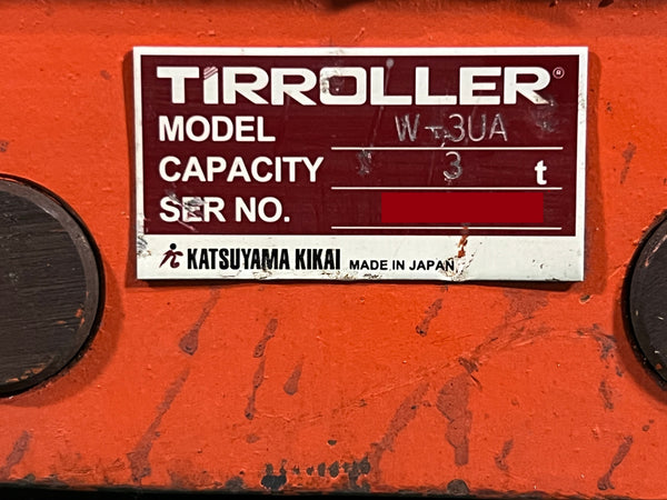 ☆中古品☆KATSUYAMA KIKAI カツヤマキカイ チルローラー Ｗ型 W-3UA 荷重3ton 運搬コロ 転がし チルコロ 運搬用 コロ車 搬送用128342 - 10