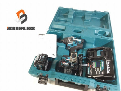 ☆未使用品☆makita マキタ 40Vmax 充電式インパクトレンチ TW007GRDX バッテリ2個(2.5Ah) 充電器 ケース付 コードレス134864